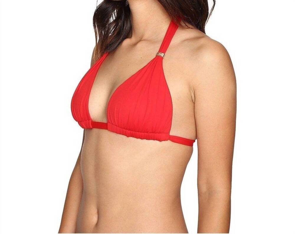 NEW RALPH LAUREN lauren ralph lauren womens triangle halter bikini swim top in r
